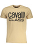 T-SHIRT M�SKI Z KR�TKIM R�KAWEM KLASY CAVALLI BE�OWY