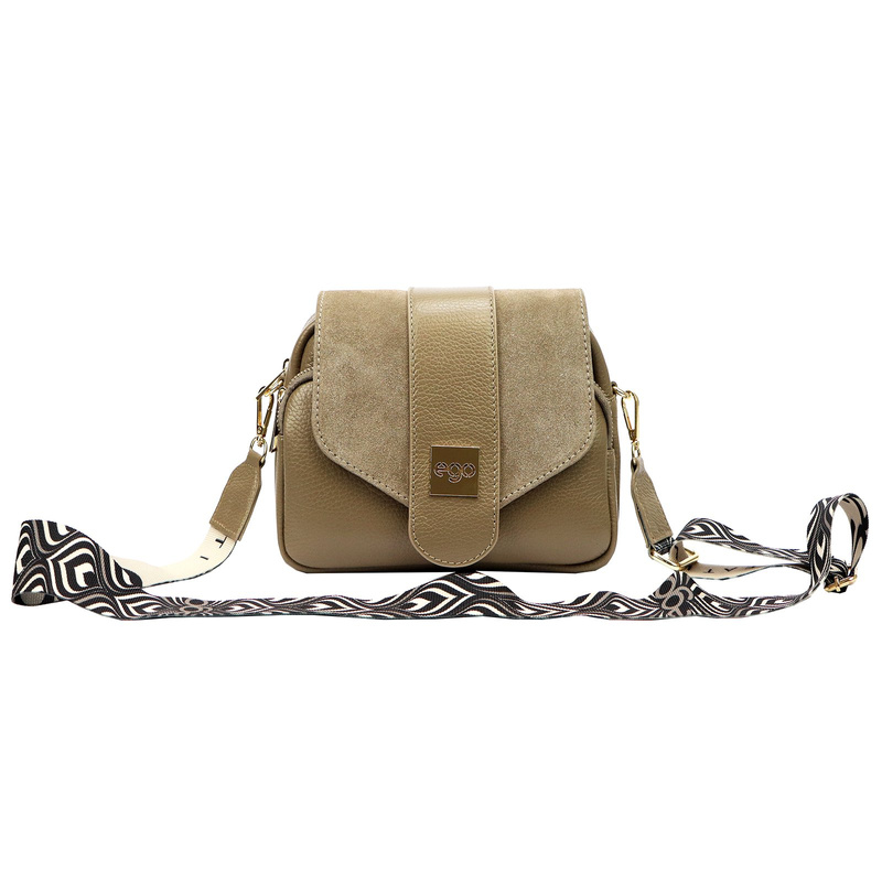 EGO damska listonoszka skóra naturalna torebka przez ramię z kieszeniami