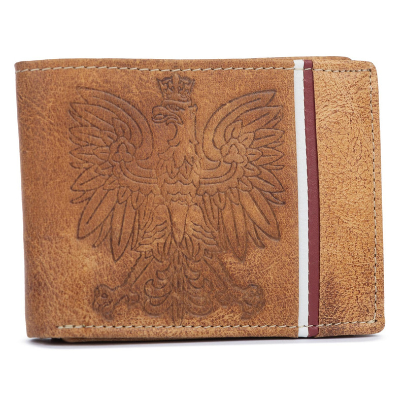 Duży, patriotyczny portfel męski z systemem RFID