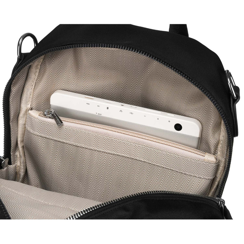 Plecak damski z kieszeniami w czarnym kolorze - Peterson