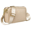 Miejska torebka damska na ramię w beżowym kolorze wykonana ze skóry ekologicznej - Rovicky
