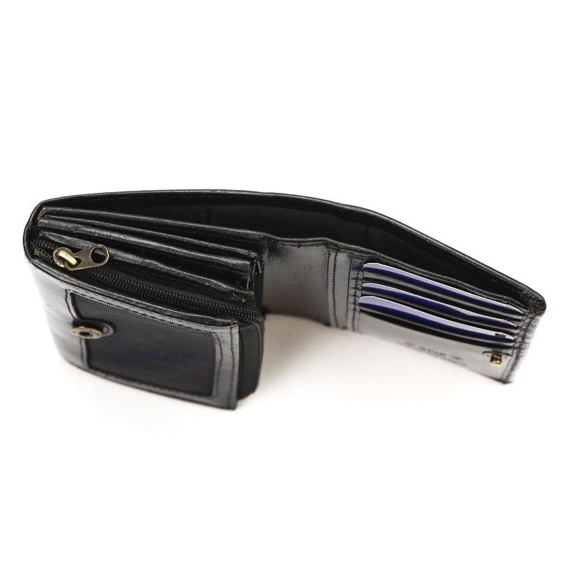 Luxury damski portfel skóra naturalna pojemna portmonetka zatrzask RFID