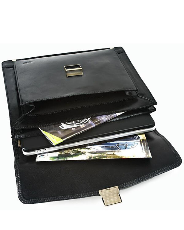 Teczka męska czarna LORENZ