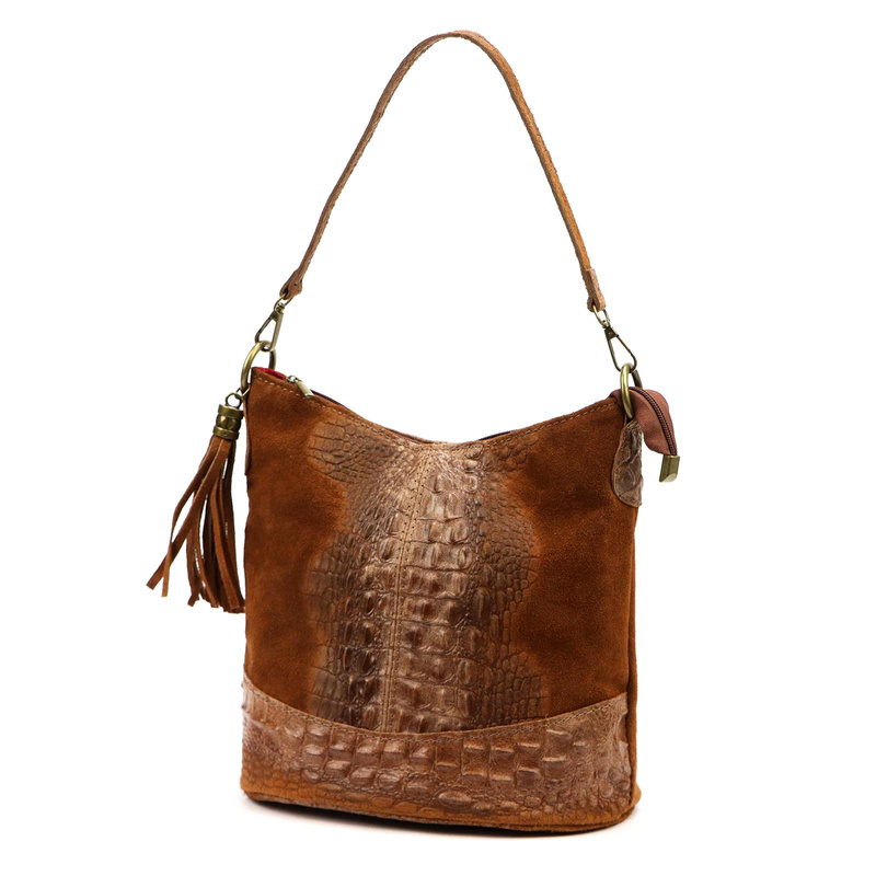 Damska torebka ze skóry naturalnej Luka 26-027 CROCO