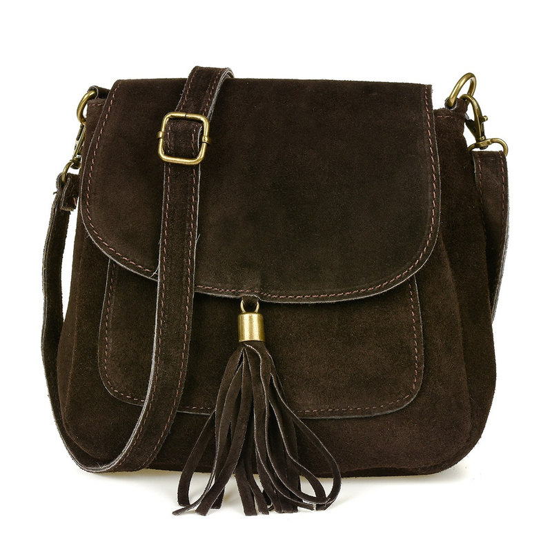 Torebka skórzana Damska Zamszowa Listonoszka retro X40