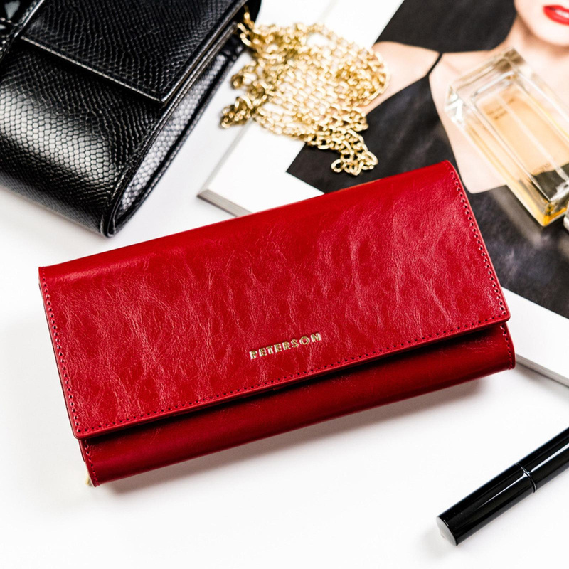 Skórzany damski portfel Peterson PTN PL-409