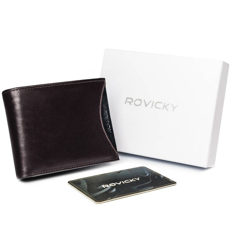 Stylowy Skórzany męski portfel z etui od Rovicky