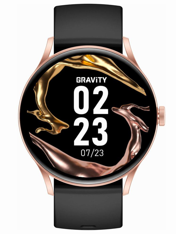 SMARTWATCH UNISEX GRAVITY GT2-2 PRO - AMOLED, WŁASNE TARCZE (sg040b)