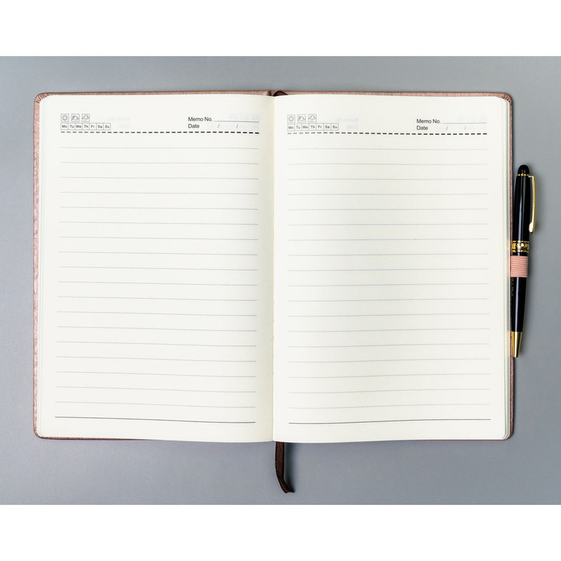 Notes w formacie B5 w różowym kolorze zadrukowany w linie - Peterson