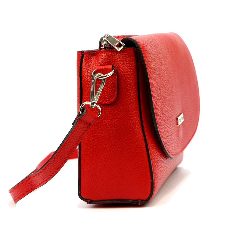 MiaMore skórzana damska listonoszka torebka przez ramię dwukomorowa stylowa