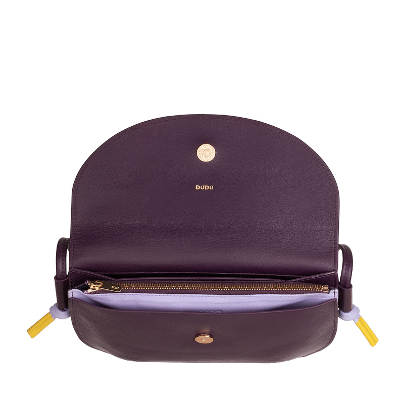 Designerska damska listonoszka skórzana torebka przez ramię z klapą DUDU