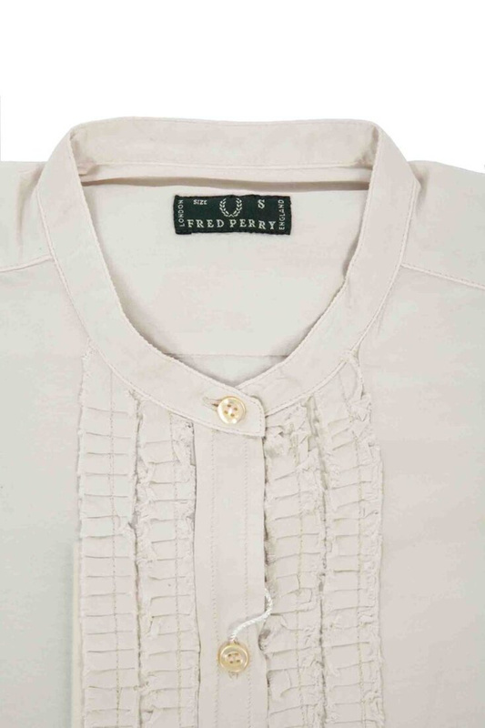 BEŻOWA KOSZULA Z DŁUGIM RĘKAWEM FRED PERRY DAMSKA