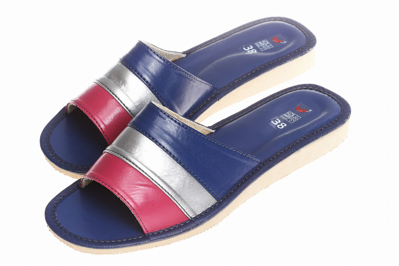 Wójciak Podhale damskie domowe kapcie skóra naturalna wygodne otwarty palec