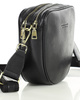 Torba skórzana na dwa zamki crossbody camera bag - MARCO MAZZINI czarny