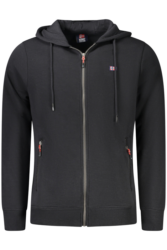 Norway 1963 MĘSKA CZARNA BLUZA Z ROZPINANYM NA ZAMEK