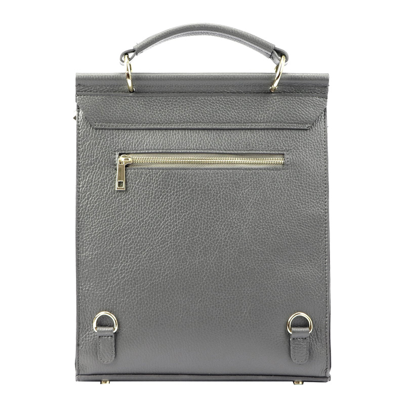 Luka plecak miejski damski skóra naturalna styl vintage z kieszeniami