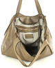 MARCO MAZZINI Torebka miejski shopper bag skóra naturalna handmade beżowa cappuccino