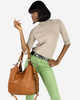Torba skórzana wysokogatunkowa na ramię styl miejski shoulder leather bag - MARCO MAZZINI camel