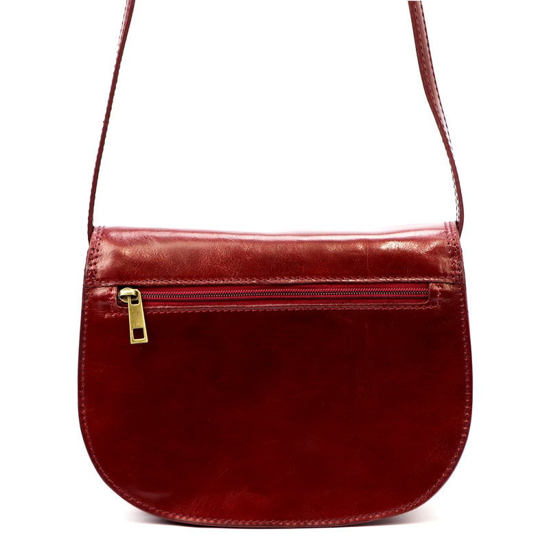 Florence Skórzana damska listonoszka przez ramię dwie komory kieszenie