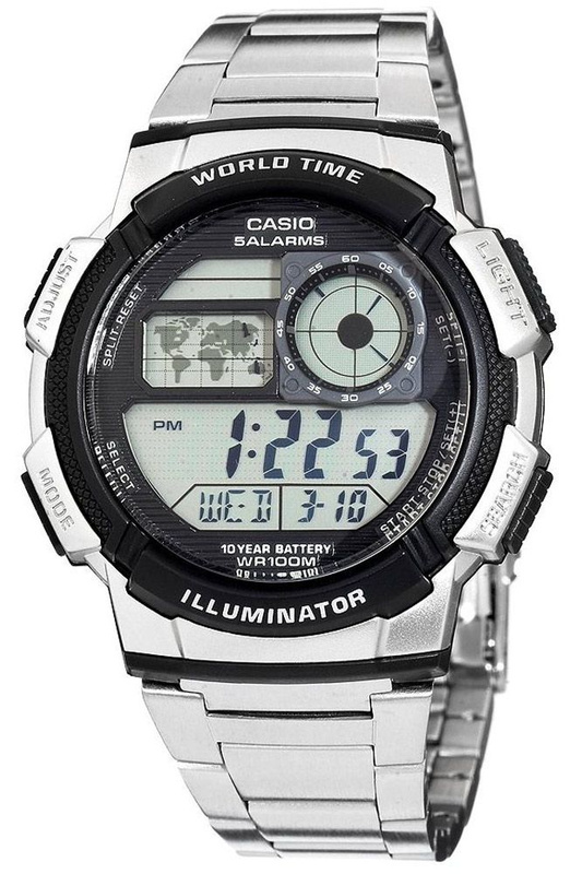 ZEGAREK MĘSKI CASIO AE-1000WD 1A (zd073h) - WORLD TIME + BOX