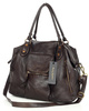 Torba biznesowa bowling retro bag skórzana - MARCO MAZZINI ciemny brąz caffe