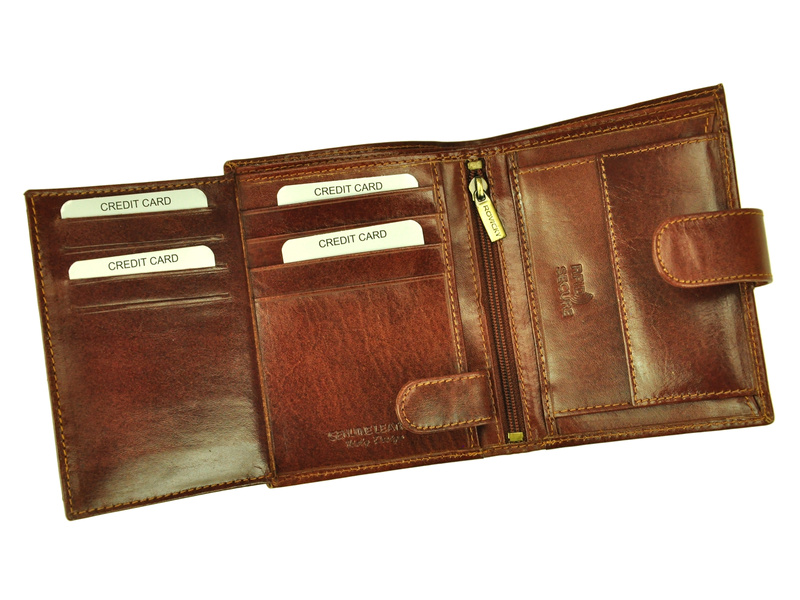 Skórzany męski portfel Rovicky N4L-RVT RFID