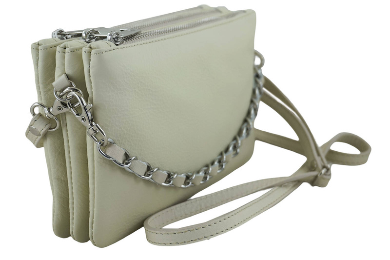 Modna włoska listonoszka - Barberini's - Beżowa jasna