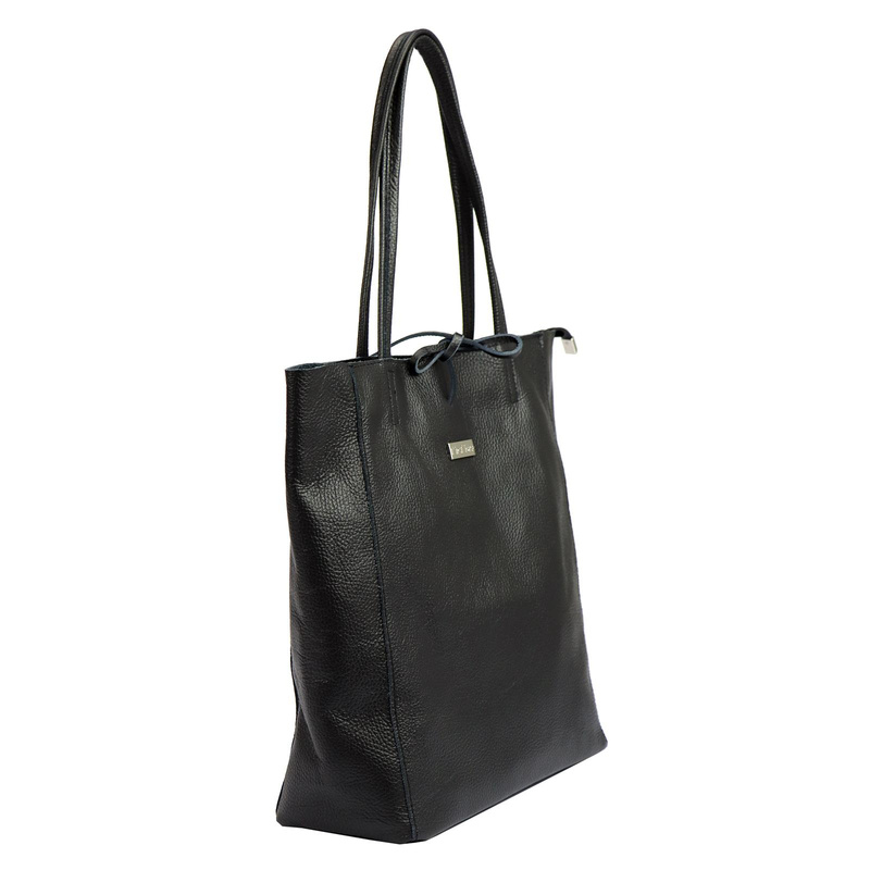Skórzana damska shopperbag z kieszenią od MiaMore