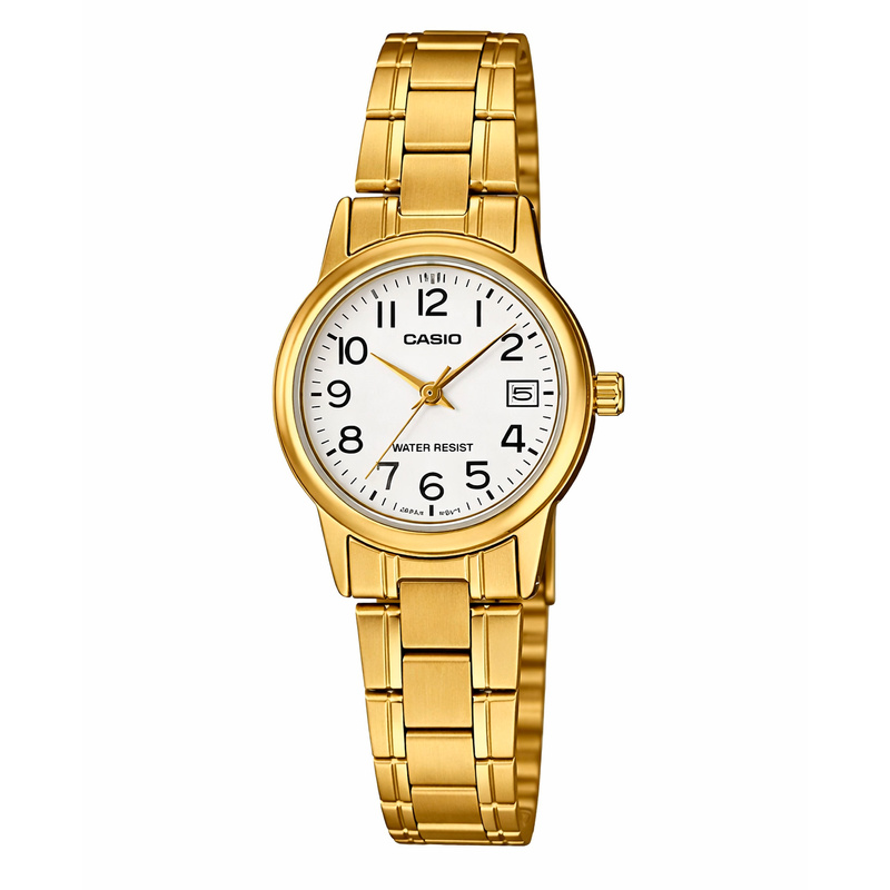 Zegarek CASIO LTP-V002G-7B2. Kwarcowy, Kolor biały. Kobieta.