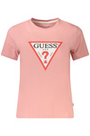 GUESS JEANS DAMSKA KOSZULKA Z KRÓTKIM RĘKAWEM RÓŻOWA