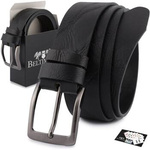 Pasek męski skórzany premium szeroki 4 cm skóra licowa Beltimore czarny E36 : Kolory - brązowy, beżowy, Rozmiar pasków - r.90-105 cm