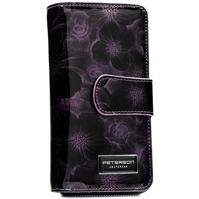 skóra naturalna + Damski portfel ze skóry ekologicznej Peterson PTN PS116-FDS