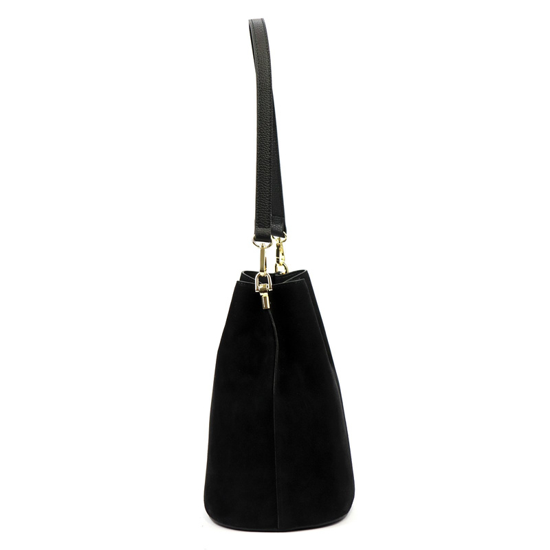 Luka Skórzana Zamszowa damska listonoszka z organizerem torebka przez ramię