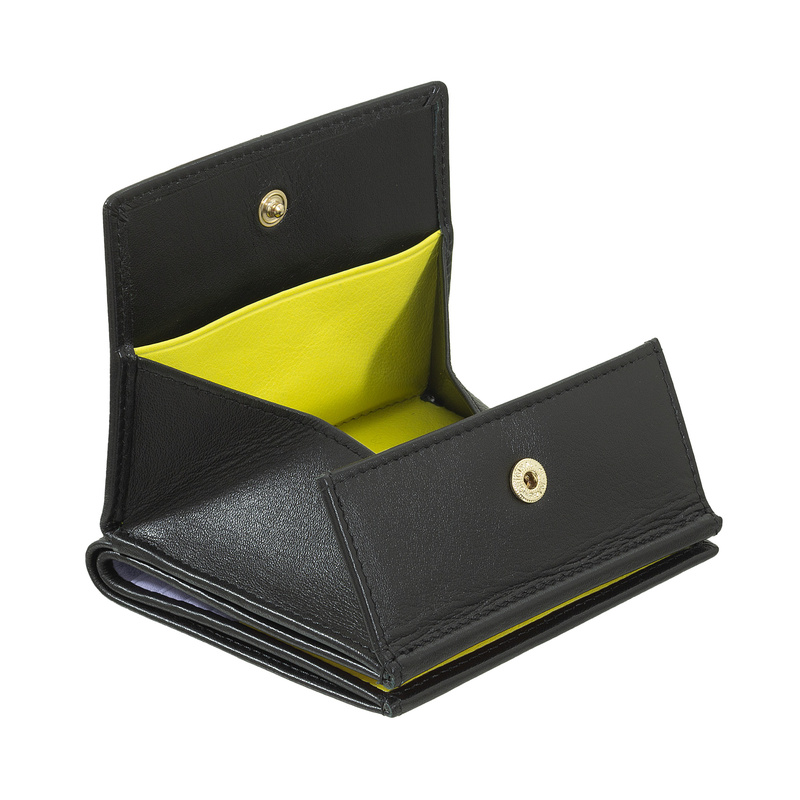 DuDu portmonetka portfel skóra naturalna Mała kontrastujące kolory RFID