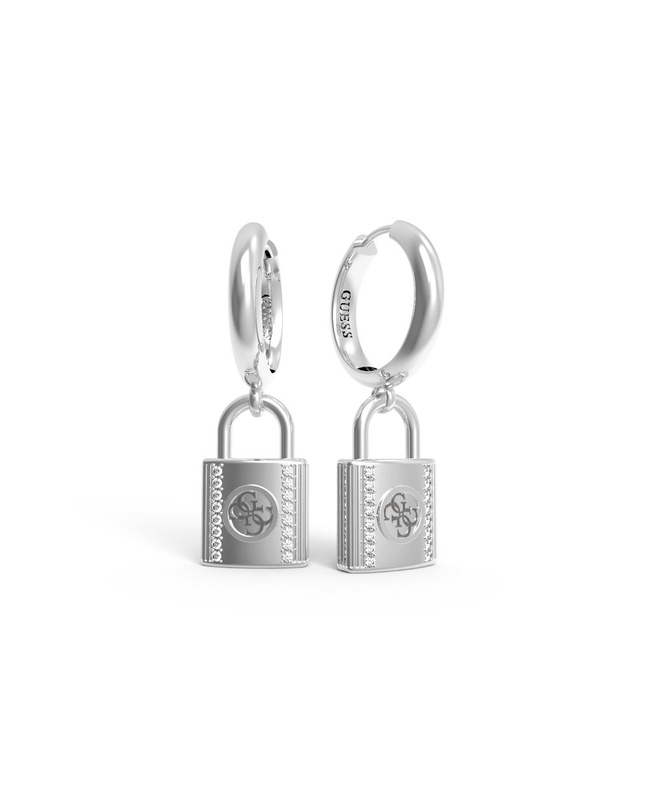 Biżuteria GUESS JUBE095JWRHTU. Kolczyk, Kolor szary. Kobieta.