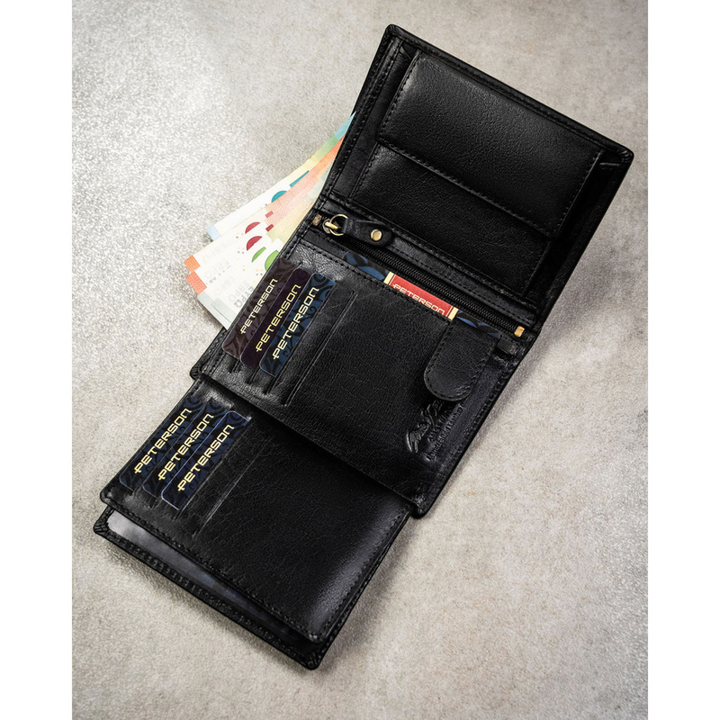 Skórzany męski portfel Peterson PTN N4-BUF