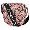 Saszetka nerka przez ramię torba pikowana modna duża crossbody różowa B13