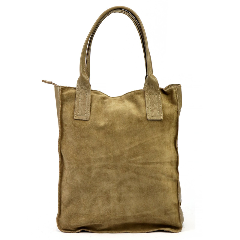 Angelo Torebka na ramię Duża damska shopperbag z kieszeniami skórzana 