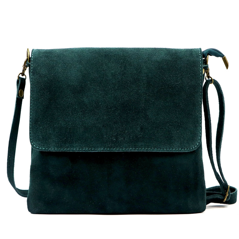 Vera Pelle damska listonoszka skóra naturalna torebka przez ramię z klapą