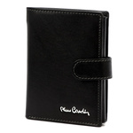 Rozbudowany pionowy zamykany Skórzany męski portfel Pierre Cardin
