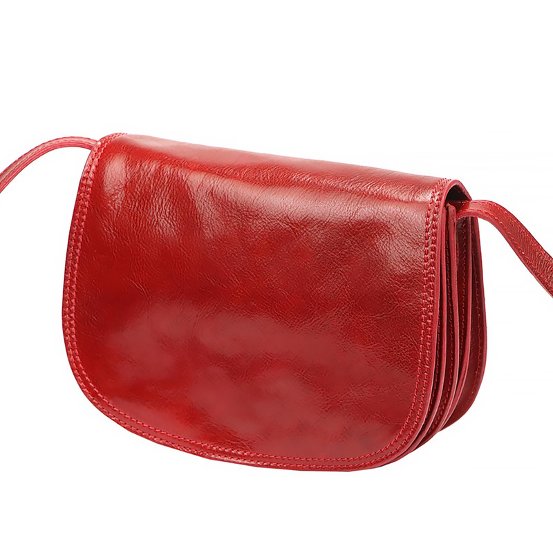 Florence Skórzana damska listonoszka przez ramię dwie komory kieszenie