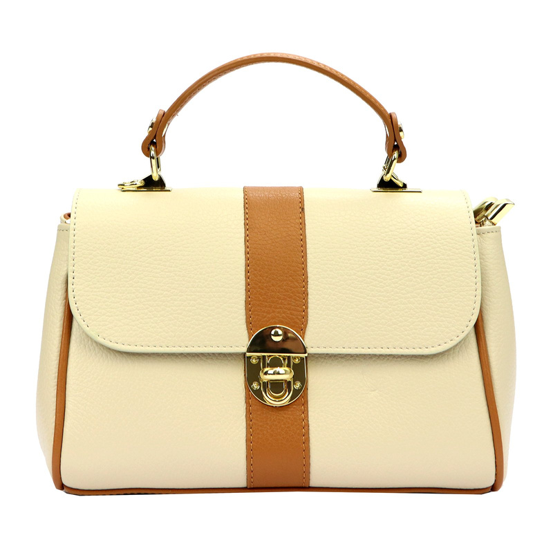 Luka Skórzana damska listonoszka z paskiem z organizerem torebka do ręki