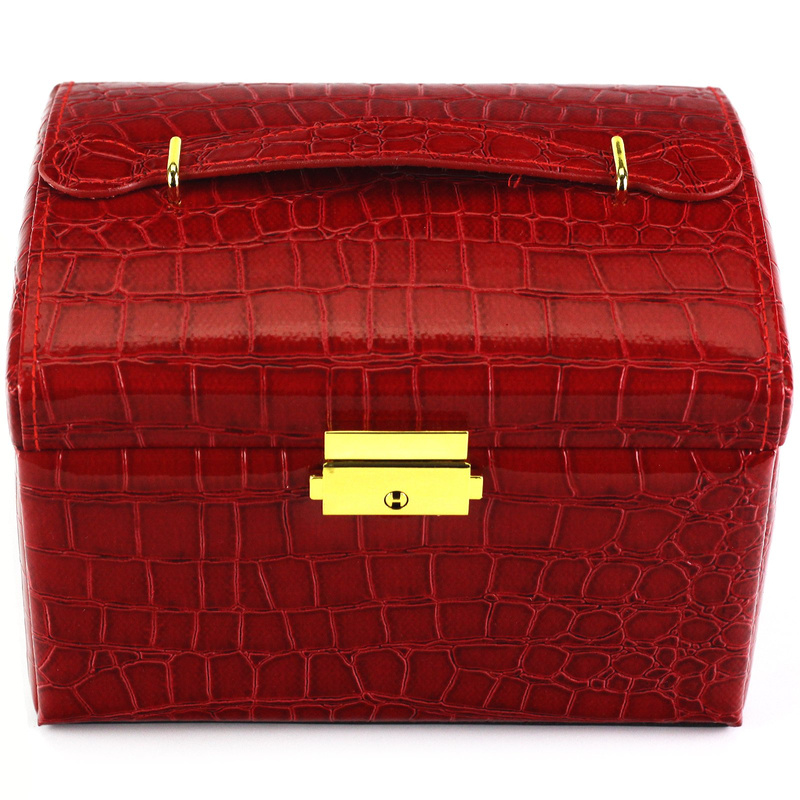 Eleganki kuferek ze skóry ekologicznej PATRIZIA BEAUTY-18013-BL