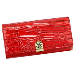 Gregorio damski podłużny klasyczny portfel duża portmonetka elementy skóry