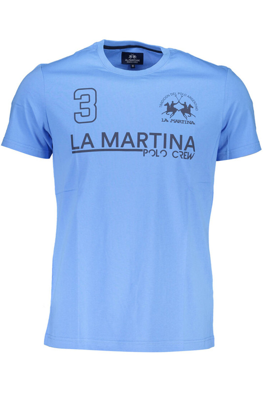 LA MARTINA JASNONIEBIESKI T-SHIRT MĘSKI Z KRÓTKIM RĘKAWEM