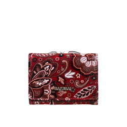 Mały czerwony portfel damski BajuBaj z kolorowej skóry naturalnej – styl i funkcjonalność PD2000s167