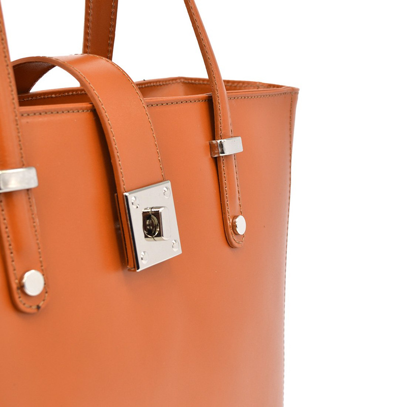 Duża damska shopperbag idealna do pracy skórzana