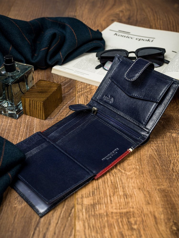 Portfel Skórzany Męski Elegancki RFID Skóra Naturalna Rovicky Duży