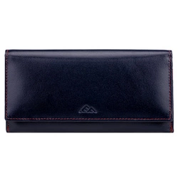 Podłużna Duża damska portmonetka skórzana na zatrzask EL FORREST RFID