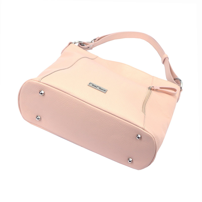 MiaMore damska torebka na ramię shopperbag skórzana z kieszeniami